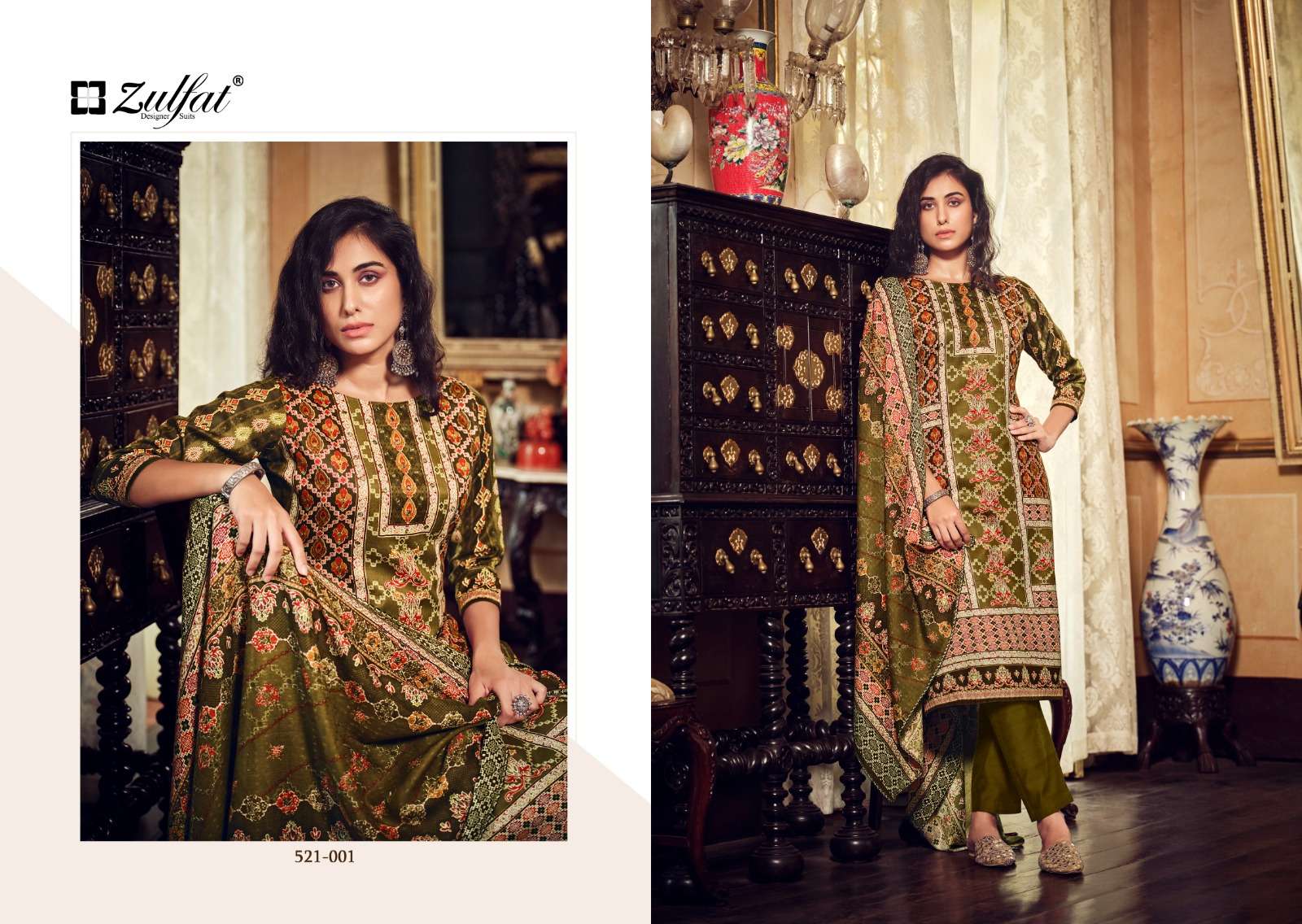 Zulfat Rehnuma Wool Pashmina Dress Material Wholesale catalog