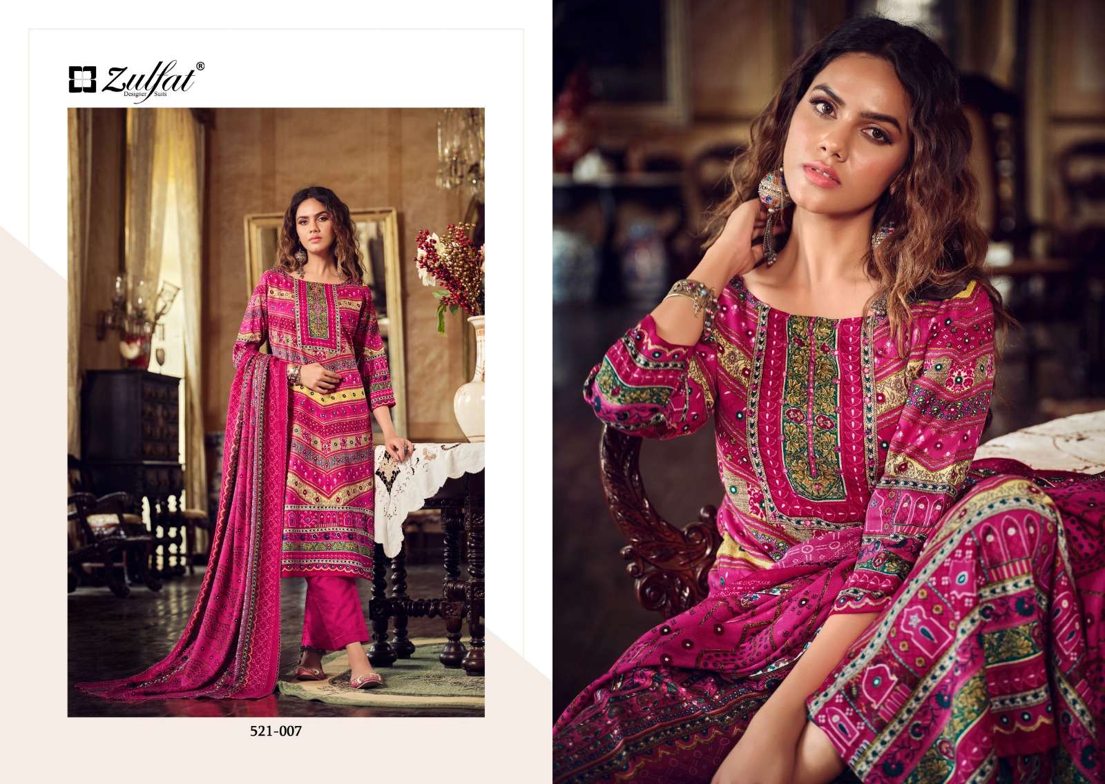 Zulfat Rehnuma Wool Pashmina Dress Material Wholesale catalog
