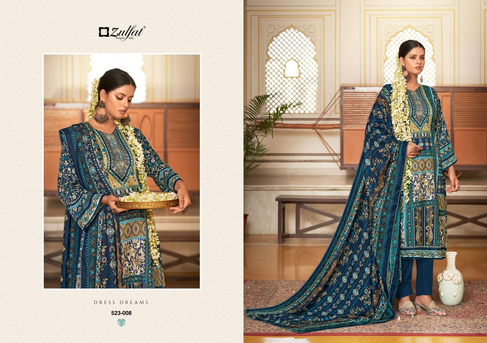 Zulfat Wahida Wool Pashmina Dress Material Wholesale catalog