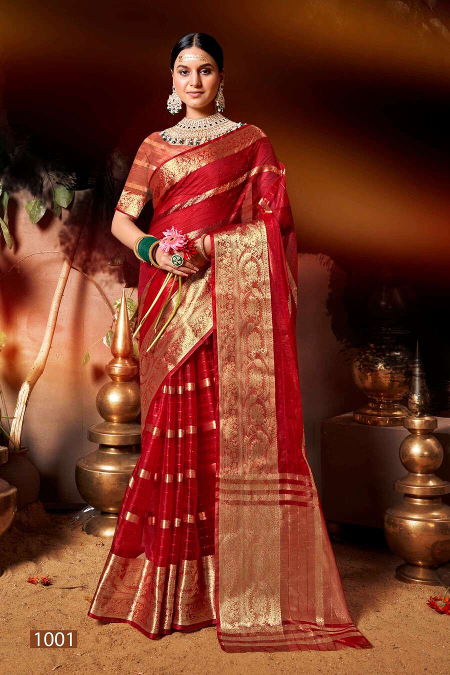  Saroj Nimarrana Vol - 2 Organza silk saree   Saree Wholesale catalog  