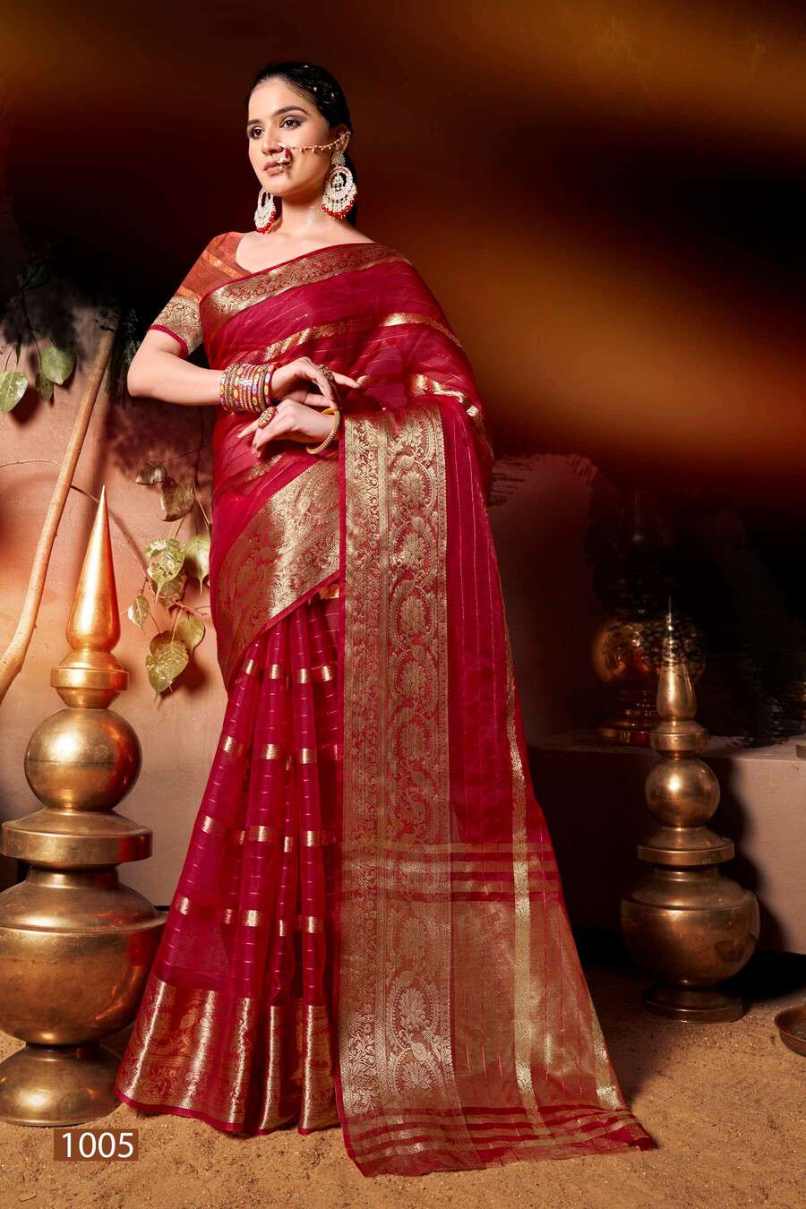  Saroj Nimarrana Vol - 2 Organza silk saree   Saree Wholesale catalog  