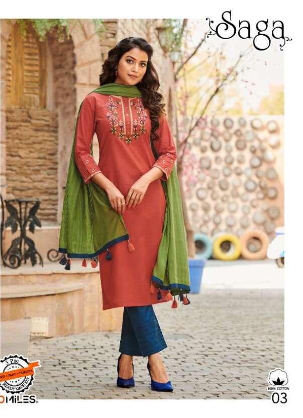 100 MILES SAGA Kurti Wholesale catalog