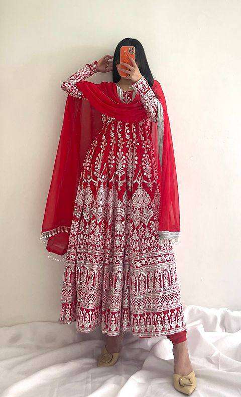 1094 Heavy Georgette Embroidered Anarkali Gown Wholesale catalog