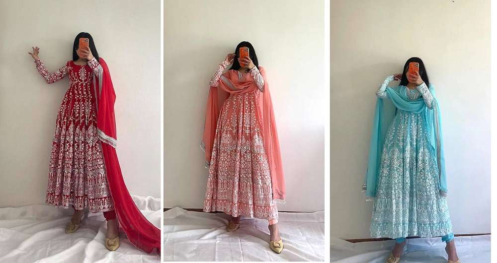 1094 Heavy Georgette Embroidered Anarkali Gown Wholesale catalog