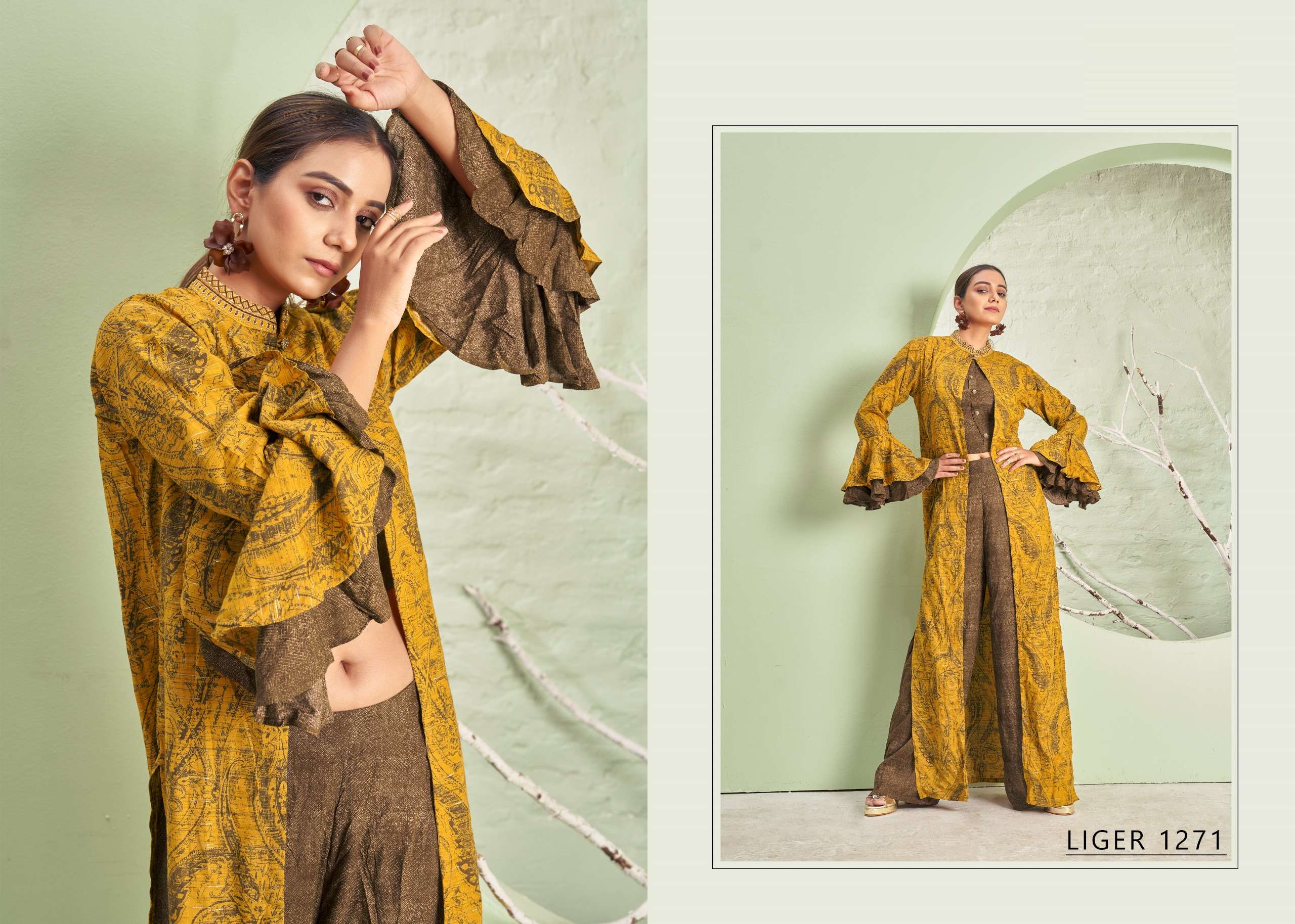 14KG Heavy Riyon D - 1271 Kurti Wholesale catalog