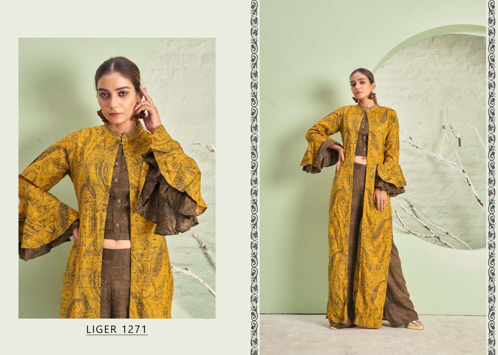 14KG Heavy Riyon D - 1271 Kurti Wholesale catalog