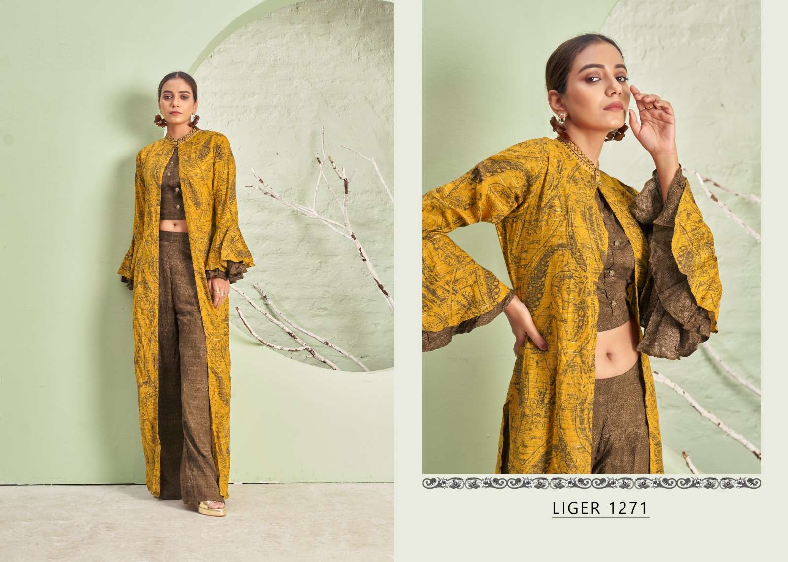 14KG Heavy Riyon D - 1271 Kurti Wholesale catalog
