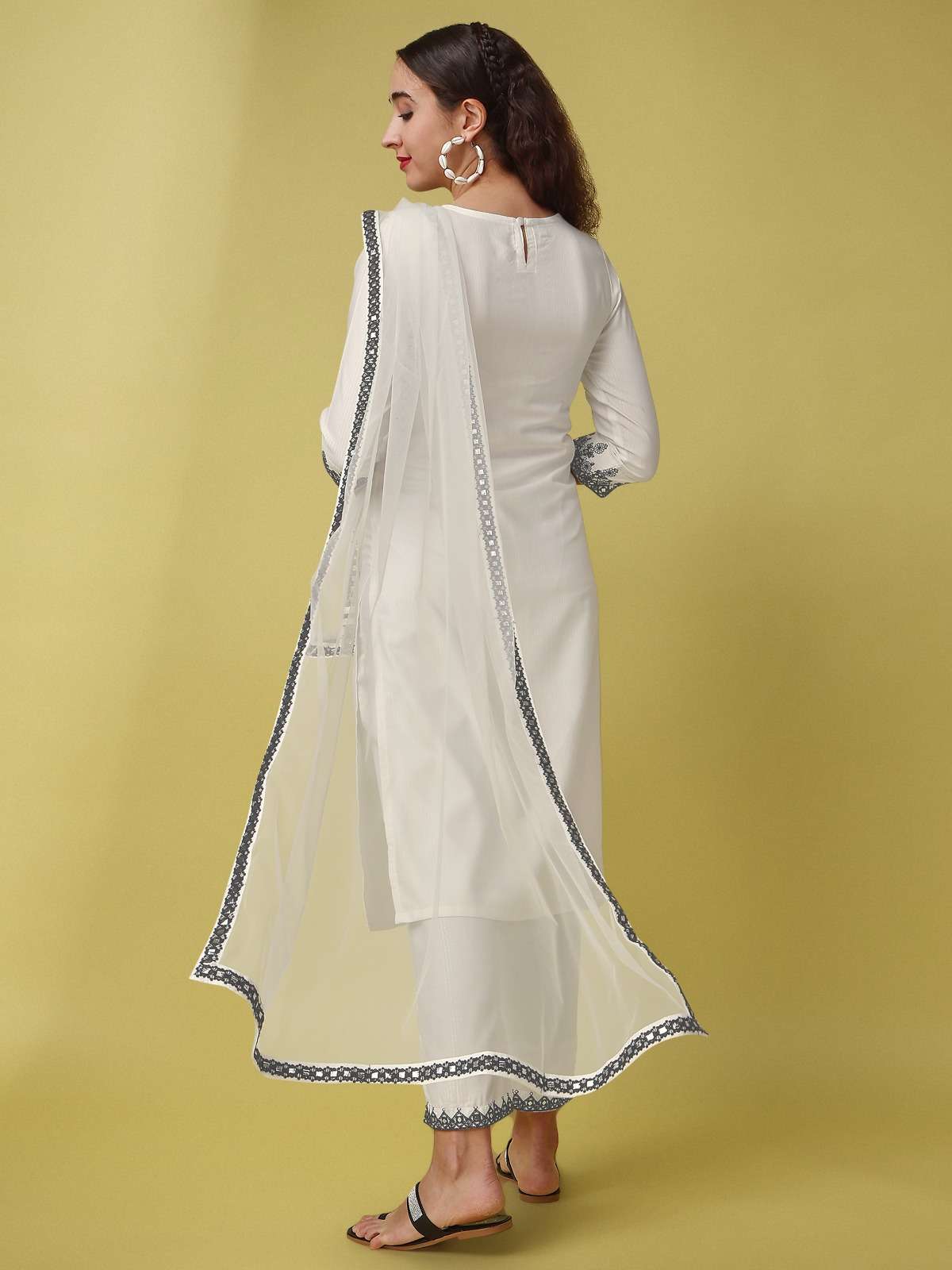 323 A Off White Rayon Top Bottom With Dupatta Wholesale catalog