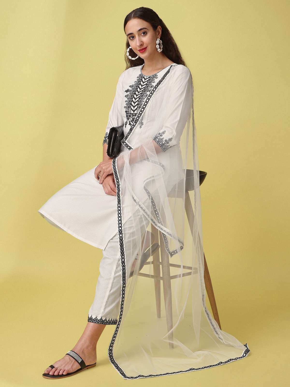 323 A Off White Rayon Top Bottom With Dupatta Wholesale catalog