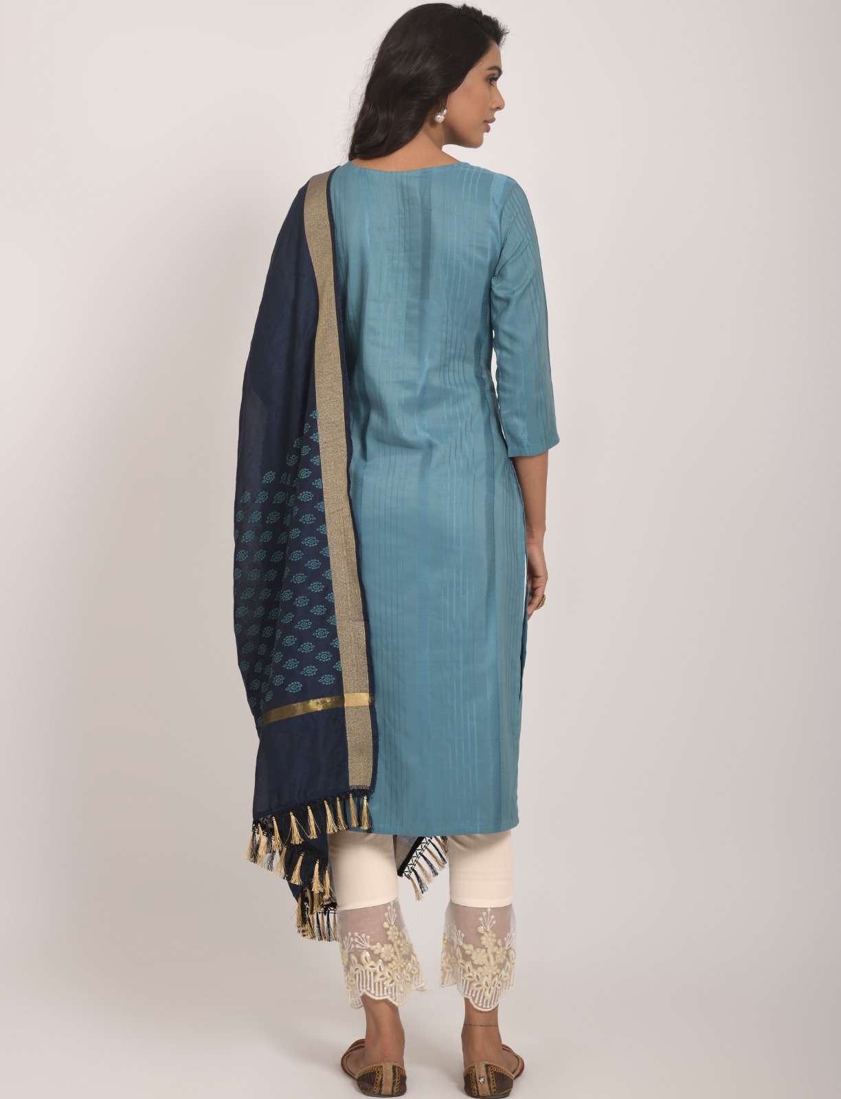 327E Sky Blue Viscose Rayon Kurti Wholesale catalog