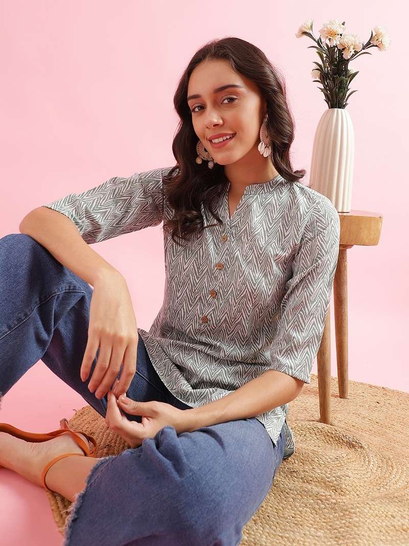 Aakruti Vol 61 Polyster Printed Tunic Top Kurti Wholesale catalog