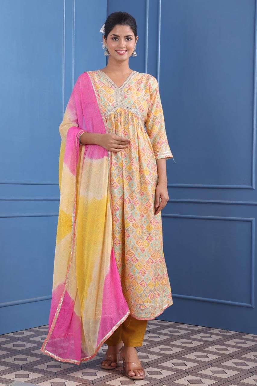 Aalia Vol 11 Muslin Foil Print Kurti Wholesale catalog