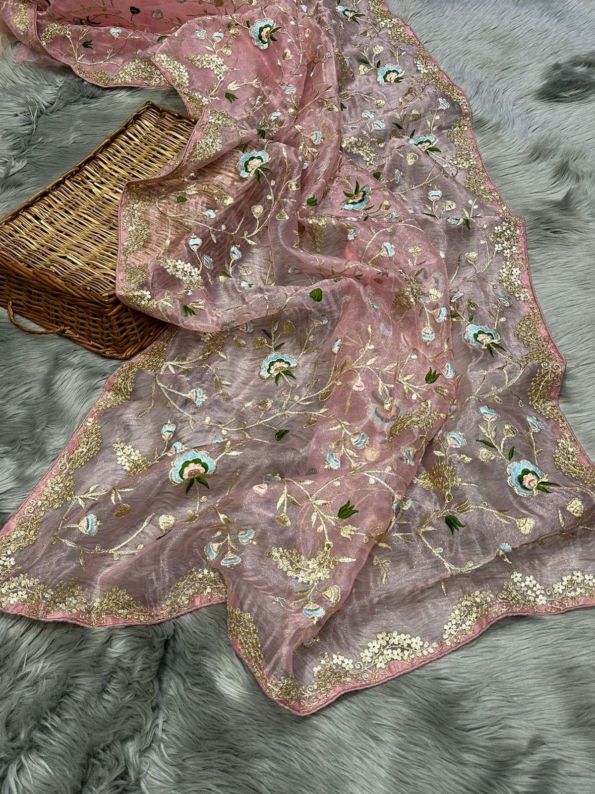Aarya 1 Organza Sequence Worked Sarees Wholesale catalog