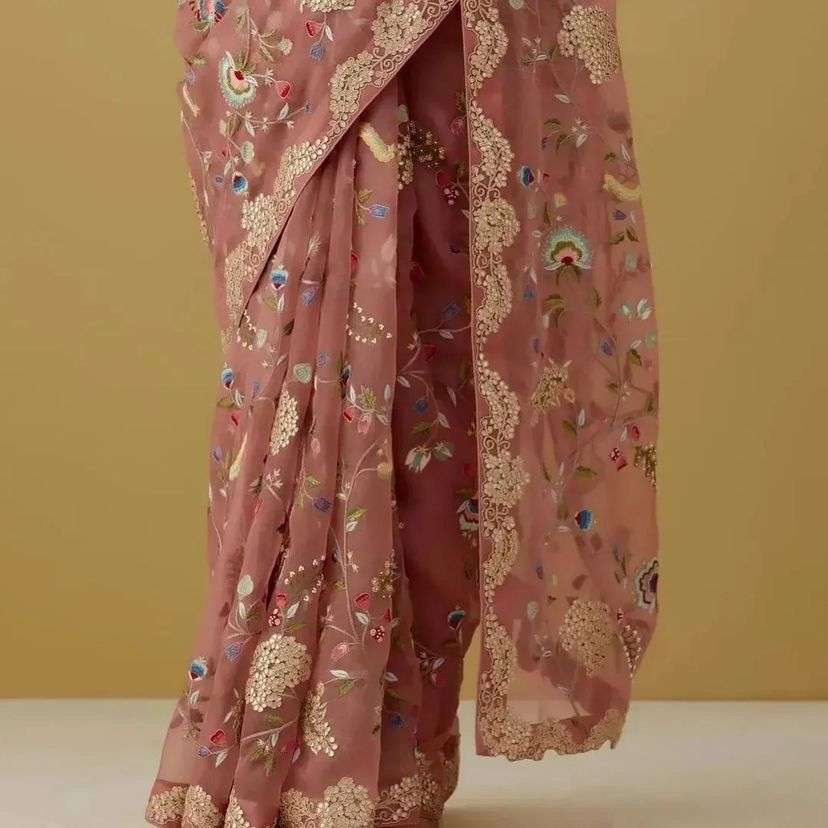 Aarya 1 Organza Sequence Worked Sarees Wholesale catalog