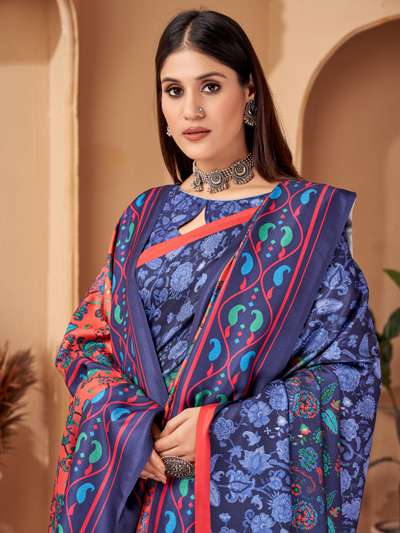 Aayaa Pashmina Vol 1 Winter Pashmina Saree Wholesale catalog