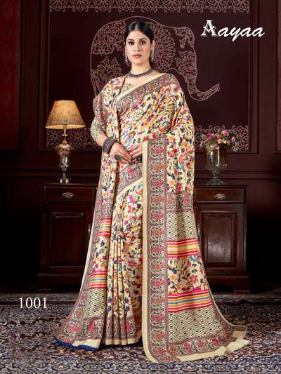 Aayaa Pashmina Vol 1 Winter Pashmina Saree Wholesale catalog