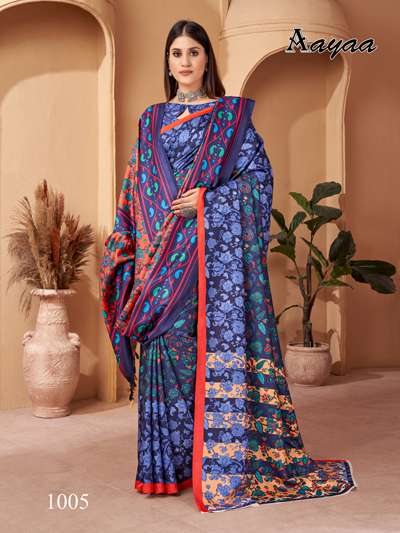 Aayaa Pashmina Vol 1 Winter Pashmina Saree Wholesale catalog