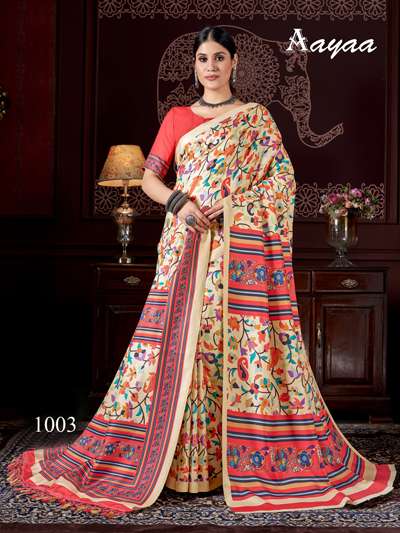 Aayaa Pashmina Vol 1 Winter Pashmina Saree Wholesale catalog
