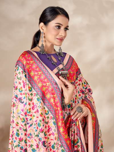 Aayaa Pashmina Vol 1 Winter Pashmina Saree Wholesale catalog