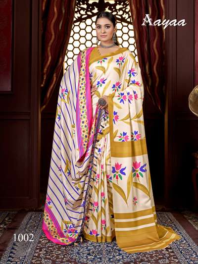Aayaa Pashmina Vol 1 Winter Pashmina Saree Wholesale catalog