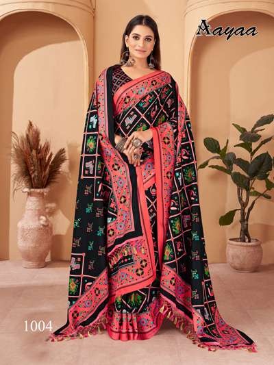 Aayaa Pashmina Vol 1 Winter Pashmina Saree Wholesale catalog