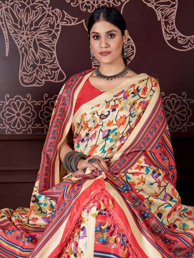 Aayaa Pashmina Vol 1 Winter Pashmina Saree Wholesale catalog