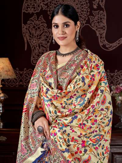Aayaa Pashmina Vol 1 Winter Pashmina Saree Wholesale catalog