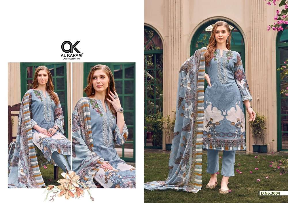 Al Karam Firdous Vol 3 Karachi Cotton Dress Materials Wholesale catalog