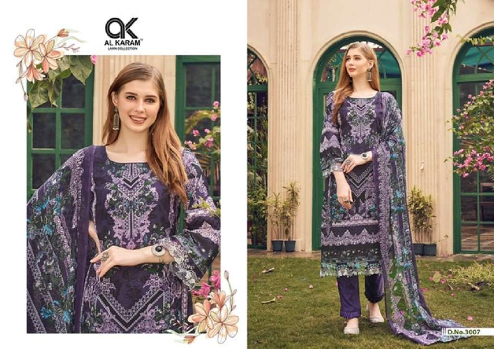 Al Karam Firdous Vol 3 Karachi Cotton Dress Materials Wholesale catalog