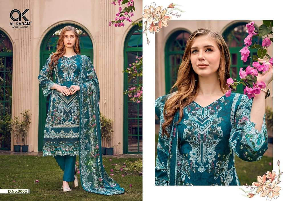 Al Karam Firdous Vol 3 Karachi Cotton Dress Materials Wholesale catalog