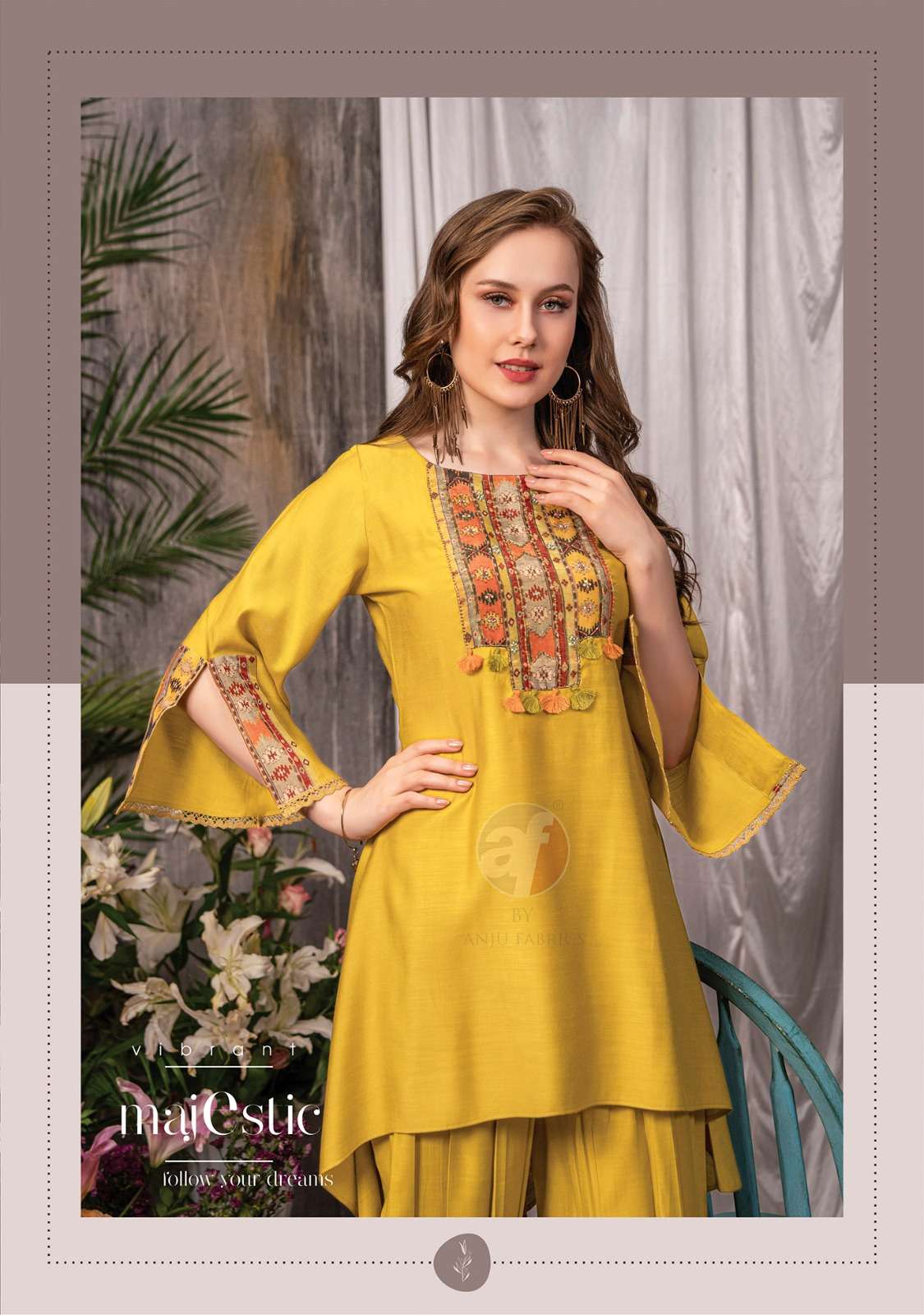 Anju Fabrics Fusion vol -3 Kurti Wholesale catalog