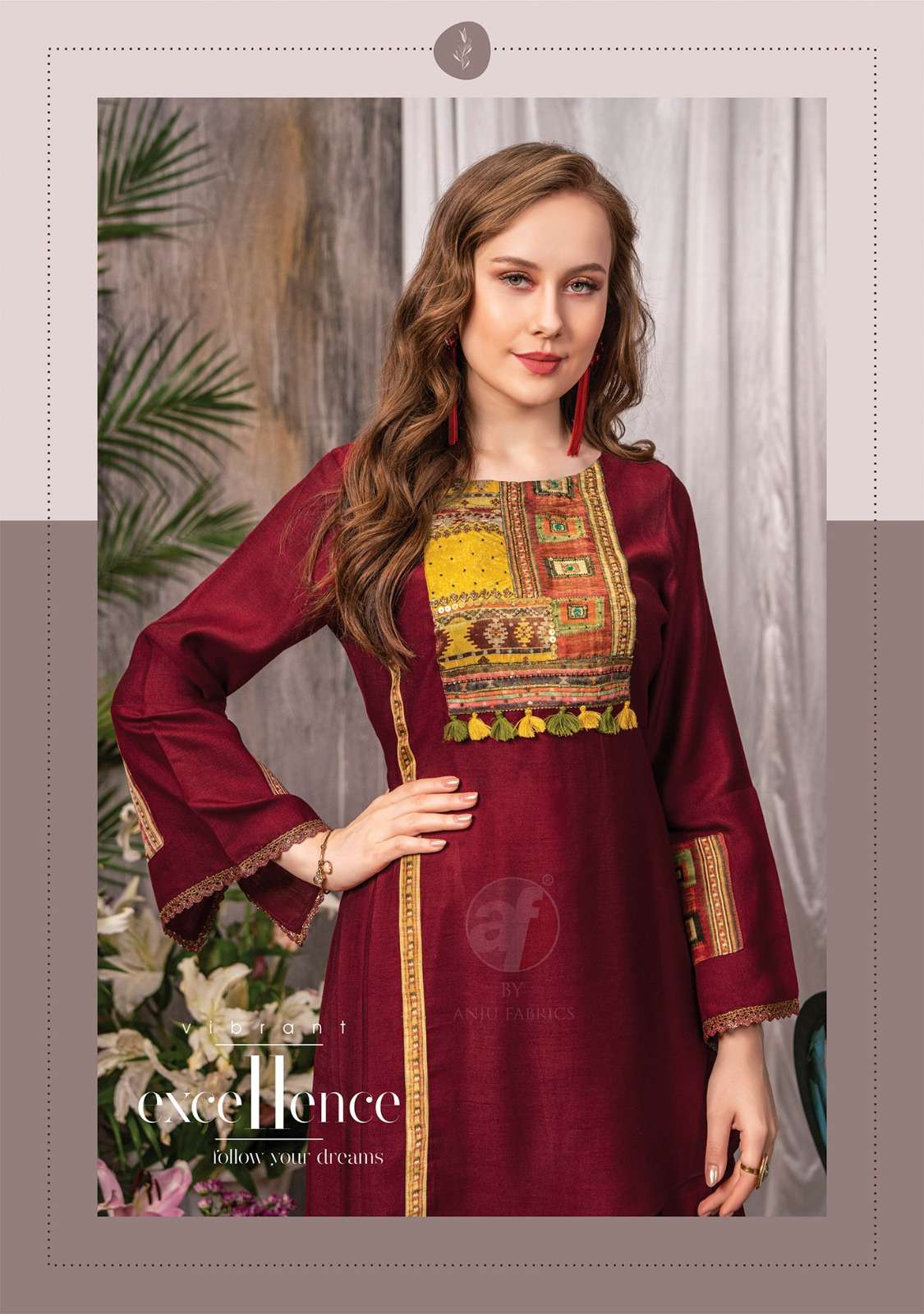 Anju Fabrics Fusion vol -3 Kurti Wholesale catalog