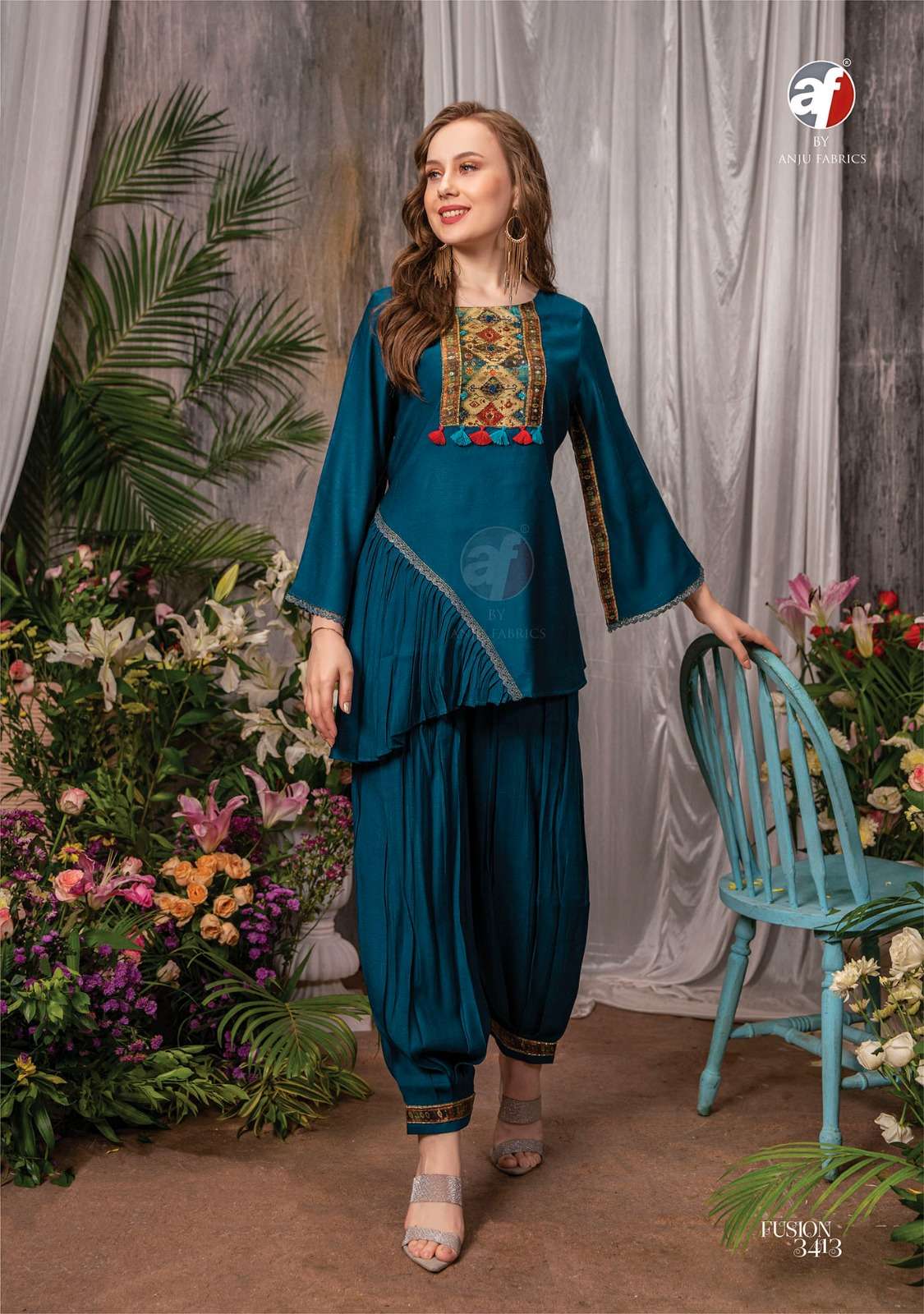 Anju Fabrics Fusion vol -3 Kurti Wholesale catalog