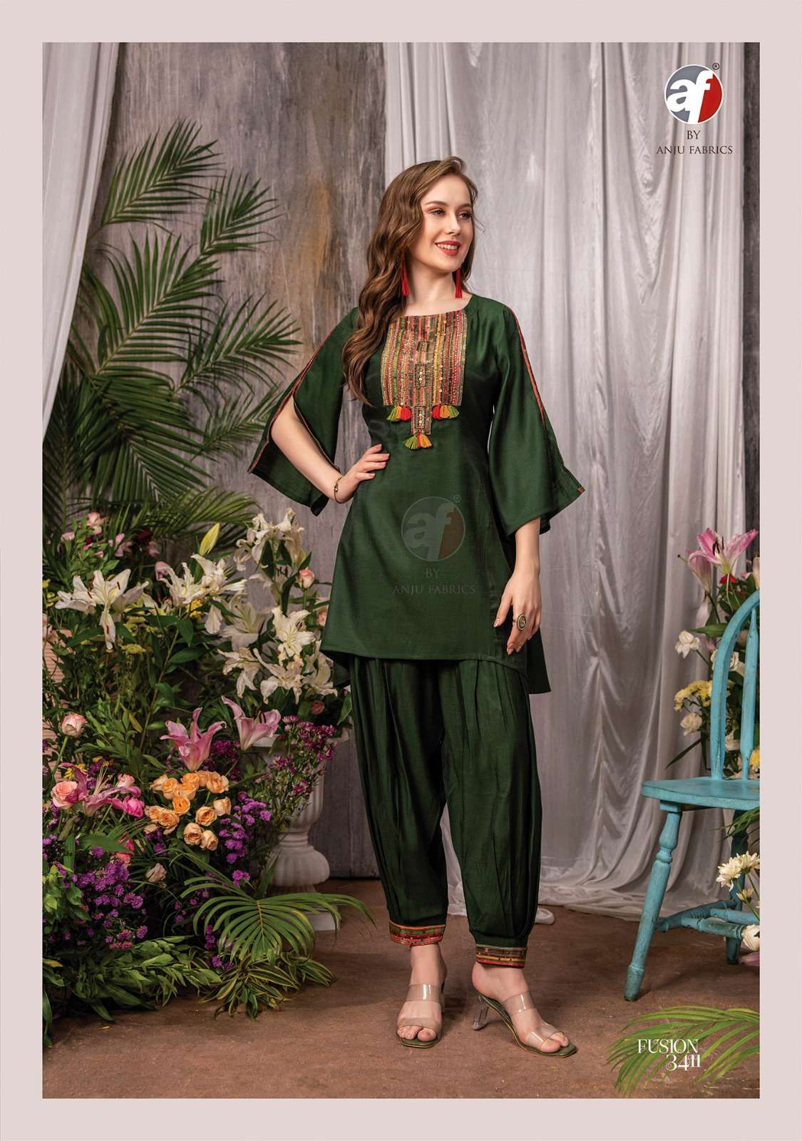 Anju Fabrics Fusion vol -3 Kurti Wholesale catalog