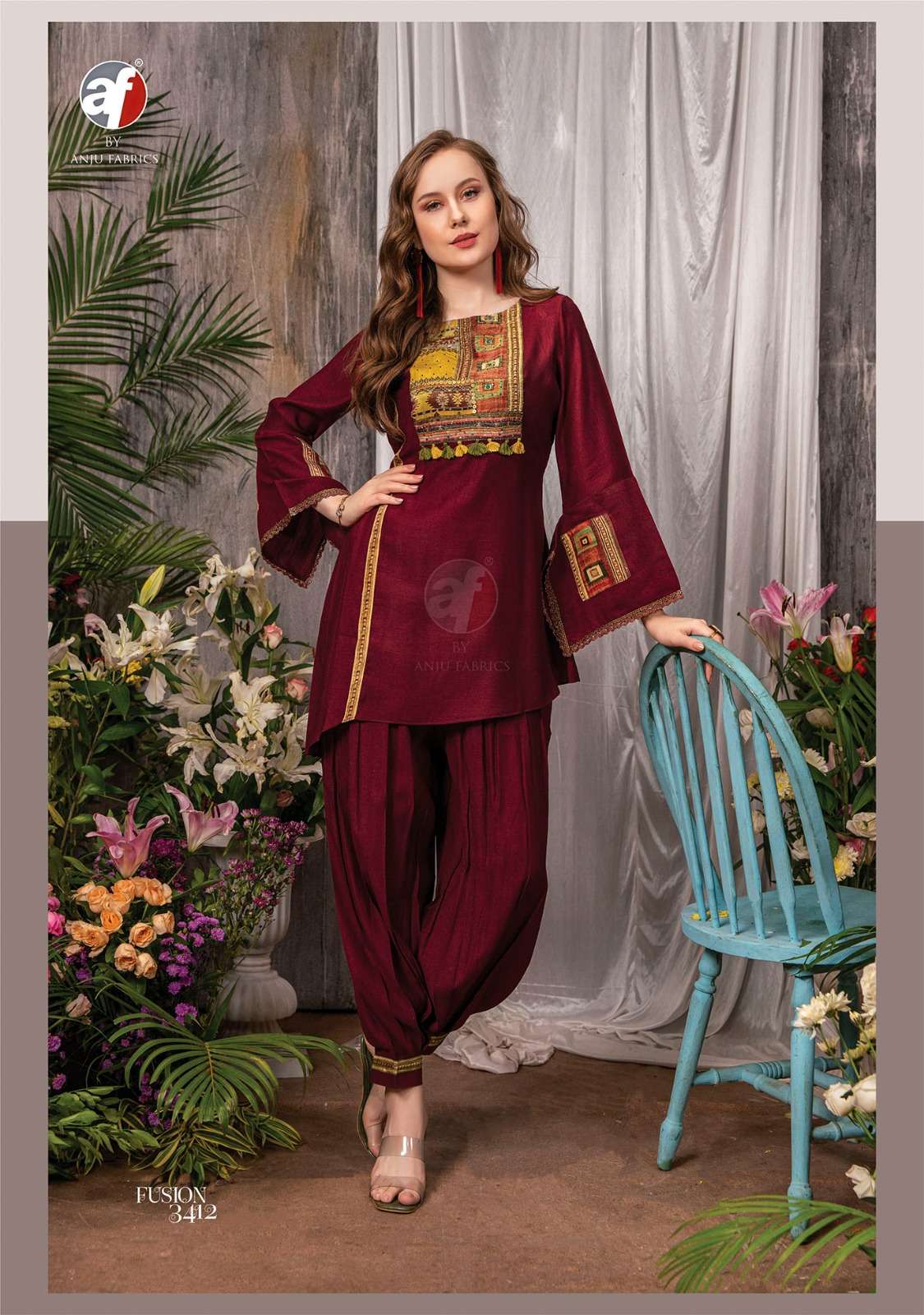 Anju Fabrics Fusion vol -3 Kurti Wholesale catalog