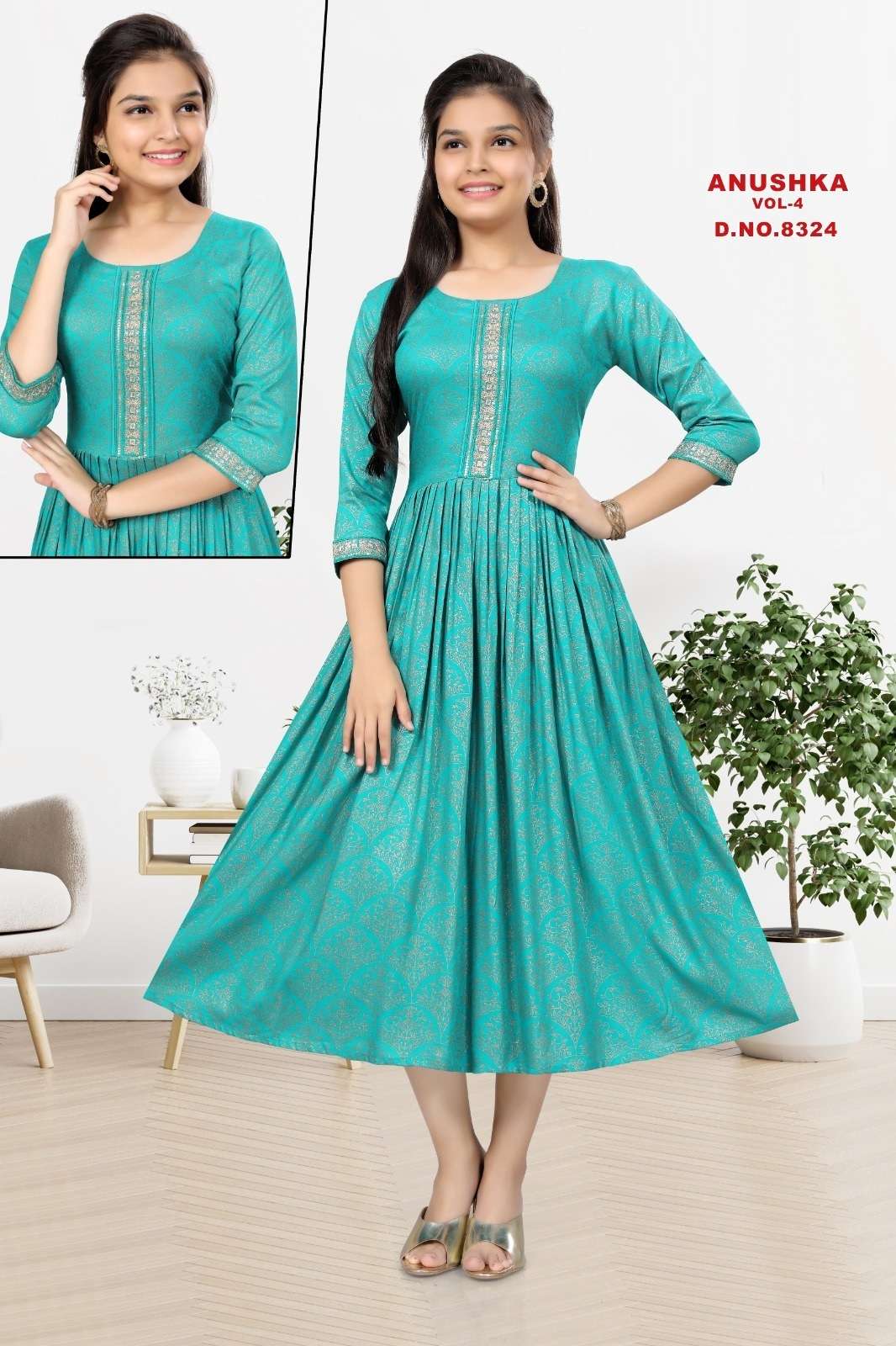 Anushka Vol 4 Rayon Printed Kids Wear Kurti Wholesale catalog