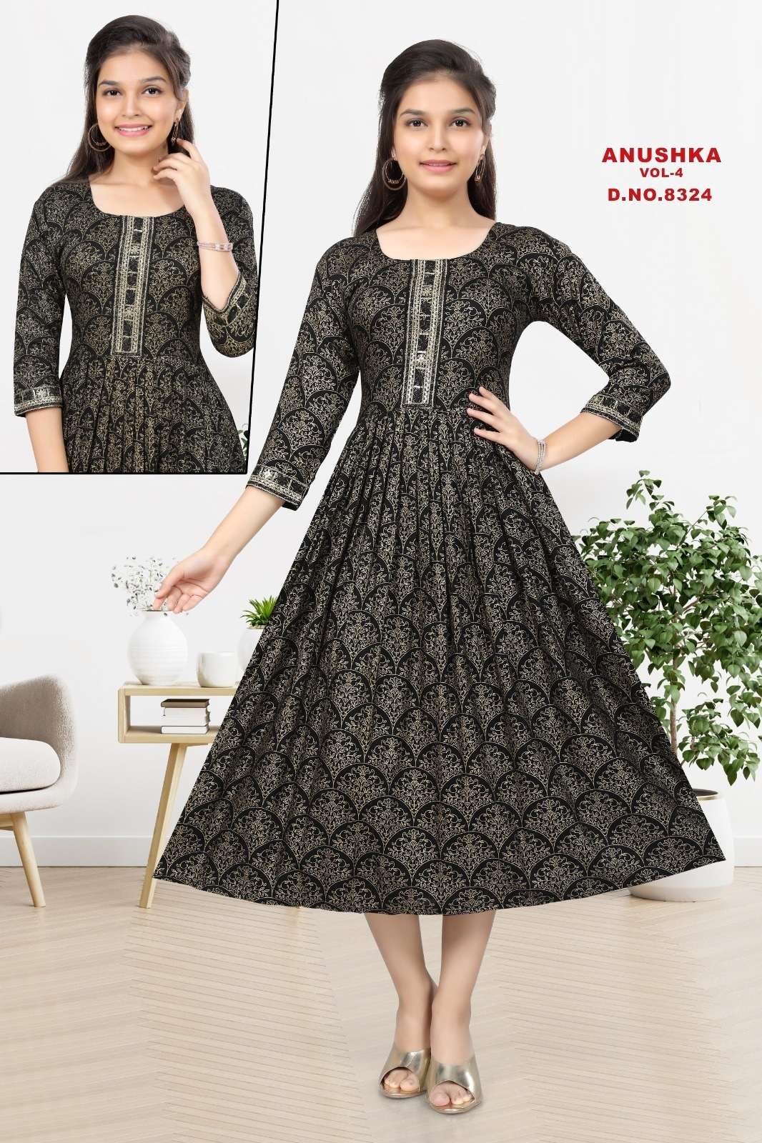Anushka Vol 4 Rayon Printed Kids Wear Kurti Wholesale catalog