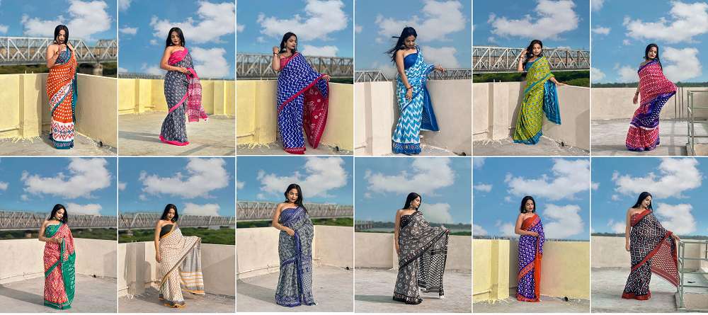 Ap 07 Printed Soft Cotton Jaipur Saree Wholesale catalog