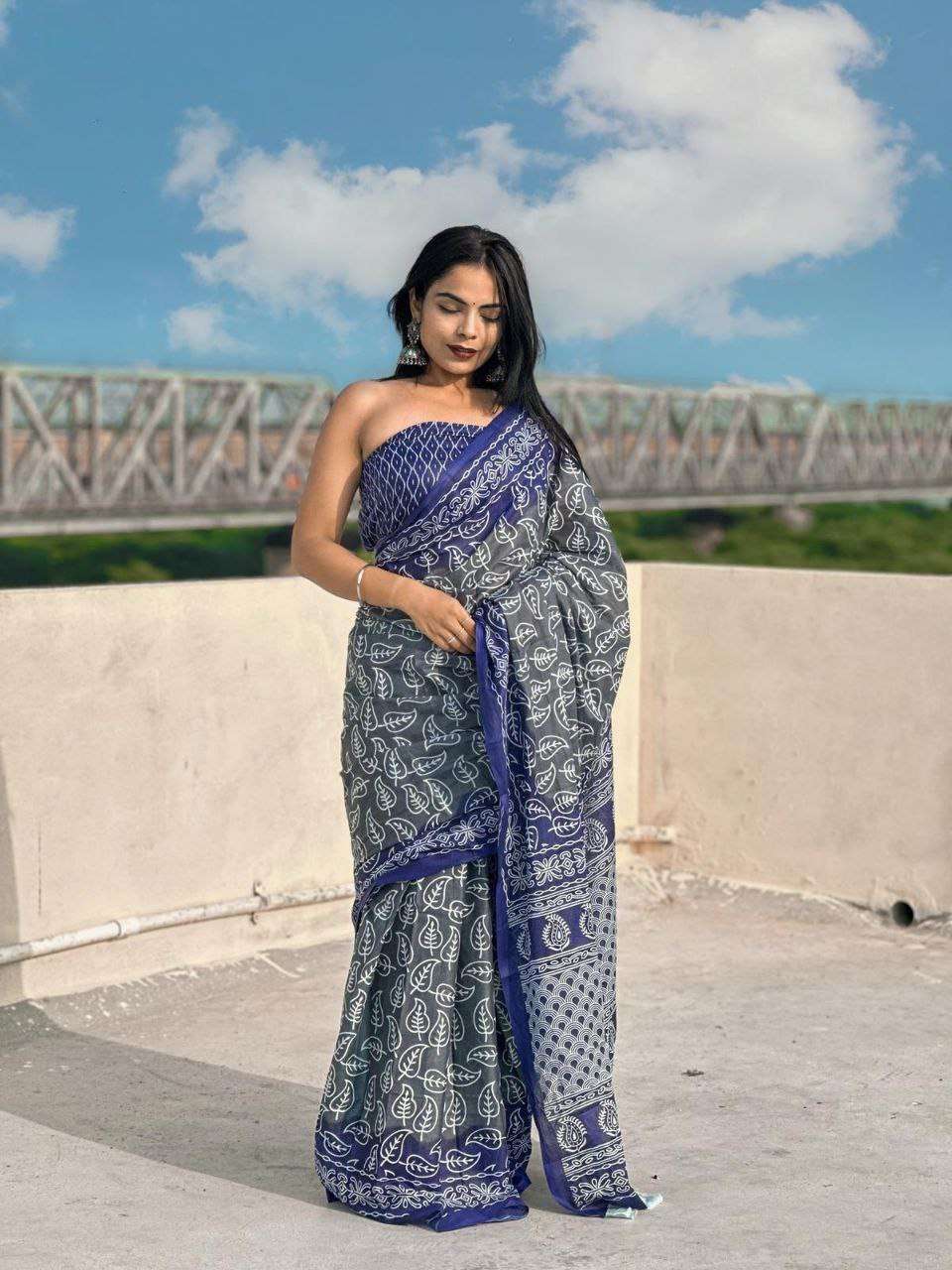 Ap 07 Printed Soft Cotton Jaipur Saree Wholesale catalog