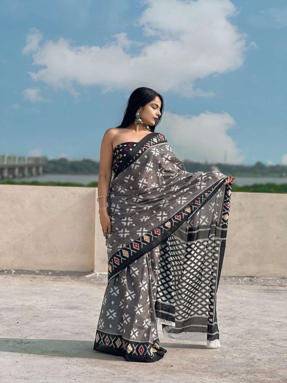 Ap 07 Printed Soft Cotton Jaipur Saree Wholesale catalog