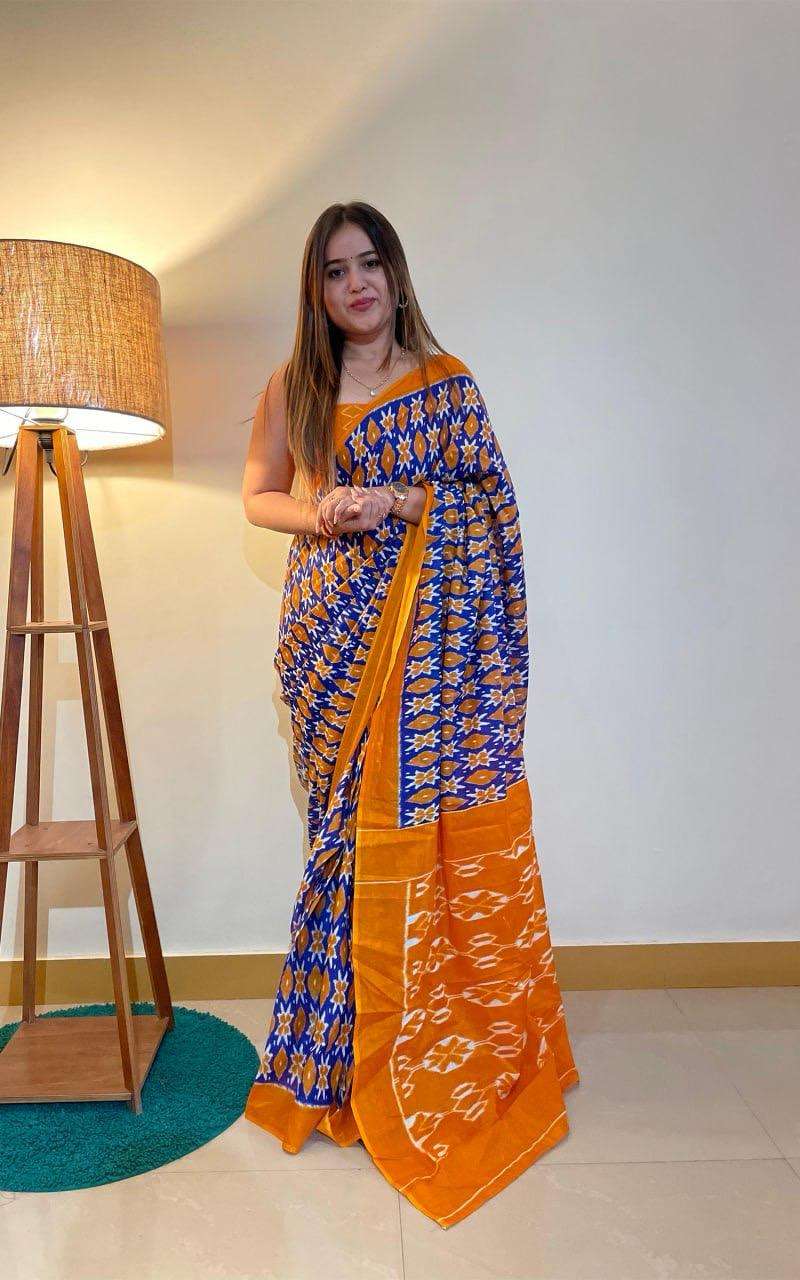 Ap 10 Jaipur Printed Soft Cotton Saree Wholesale catalog