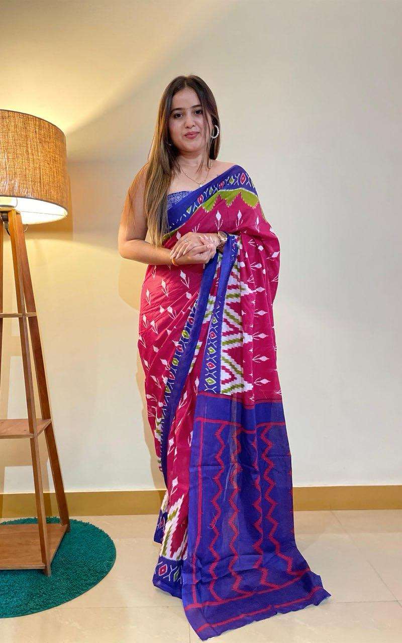 Ap 10 Jaipur Printed Soft Cotton Saree Wholesale catalog
