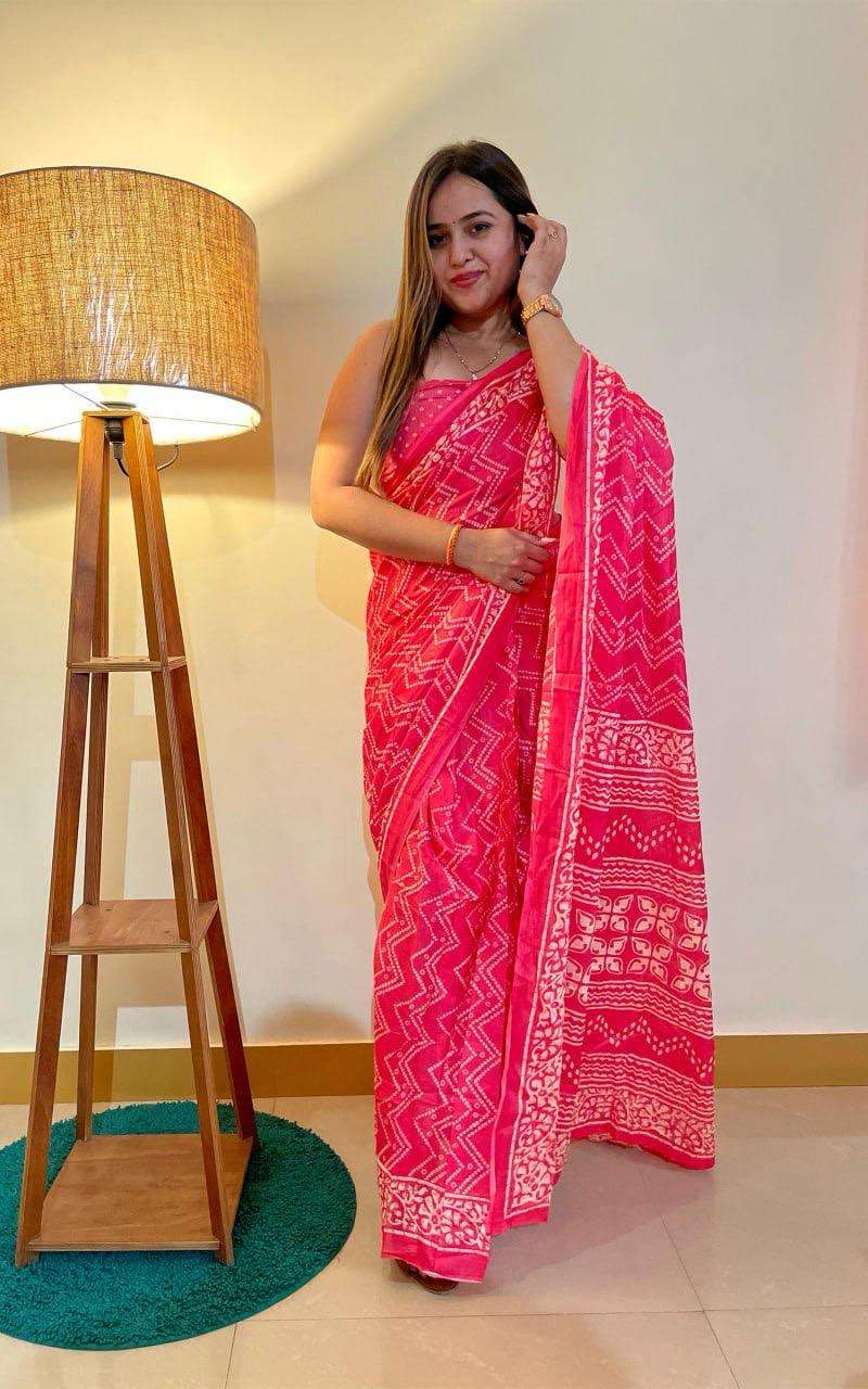 Ap 10 Jaipur Printed Soft Cotton Saree Wholesale catalog