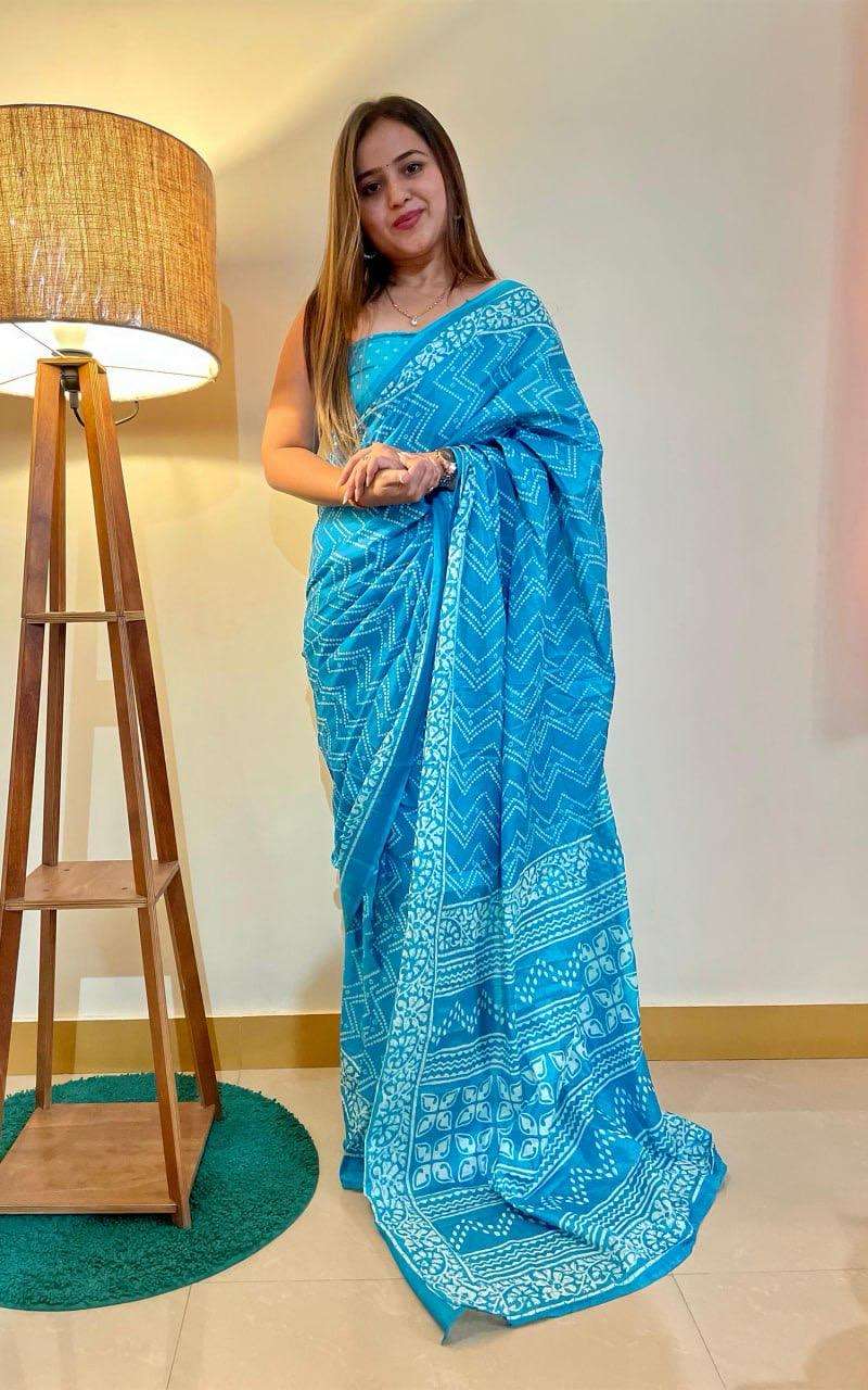 Ap 10 Jaipur Printed Soft Cotton Saree Wholesale catalog