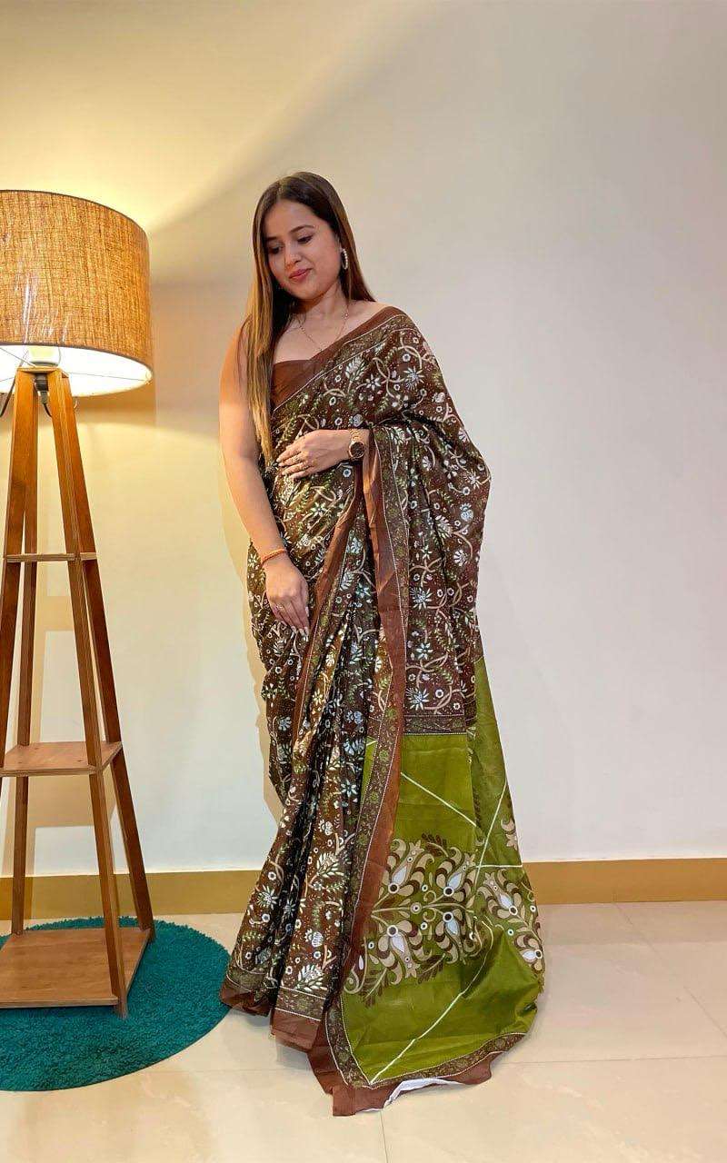 Ap 10 Jaipur Printed Soft Cotton Saree Wholesale catalog