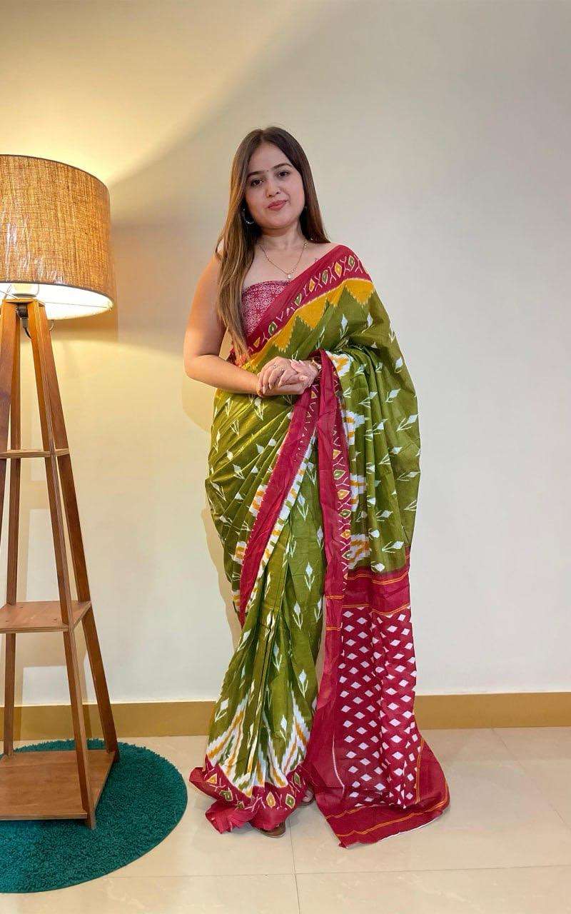 Ap 10 Jaipur Printed Soft Cotton Saree Wholesale catalog