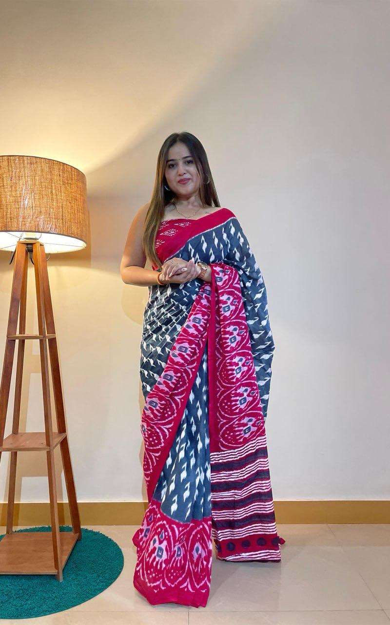 Ap 10 Jaipur Printed Soft Cotton Saree Wholesale catalog