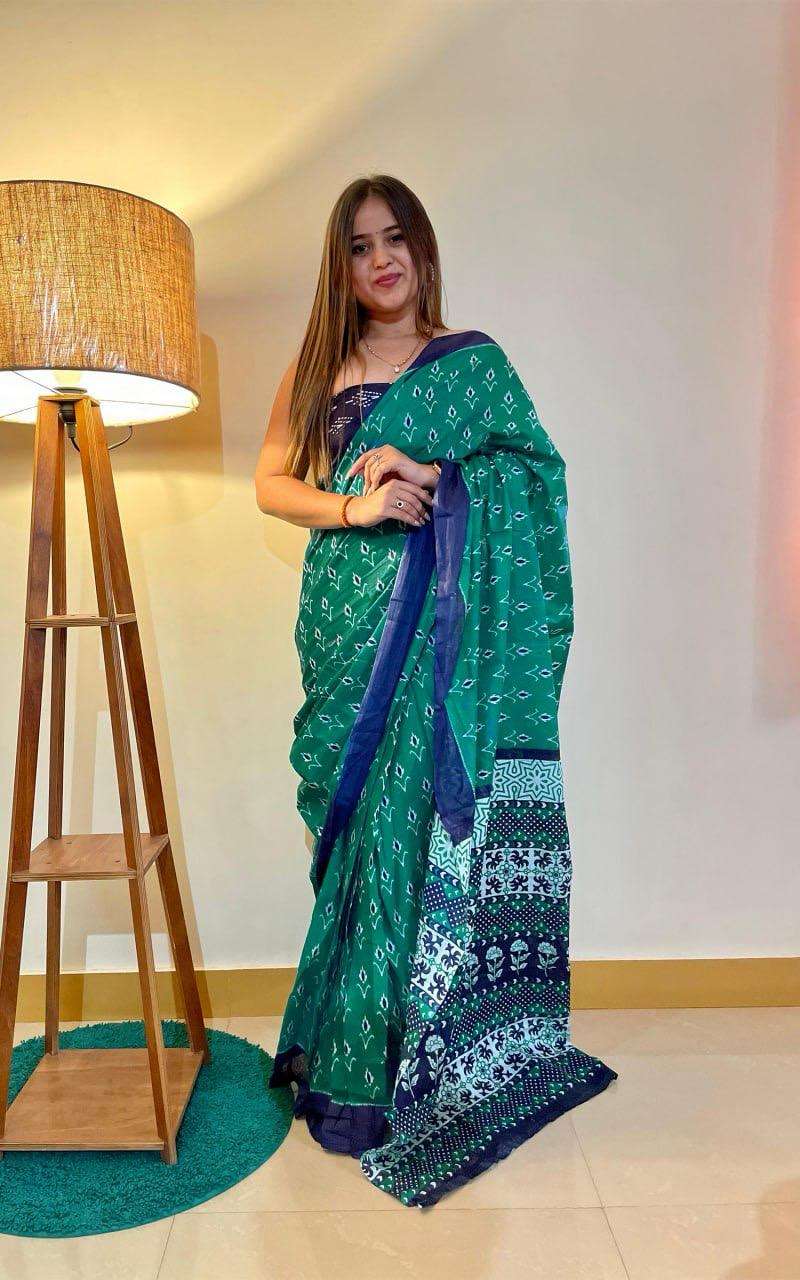 Ap 10 Jaipur Printed Soft Cotton Saree Wholesale catalog