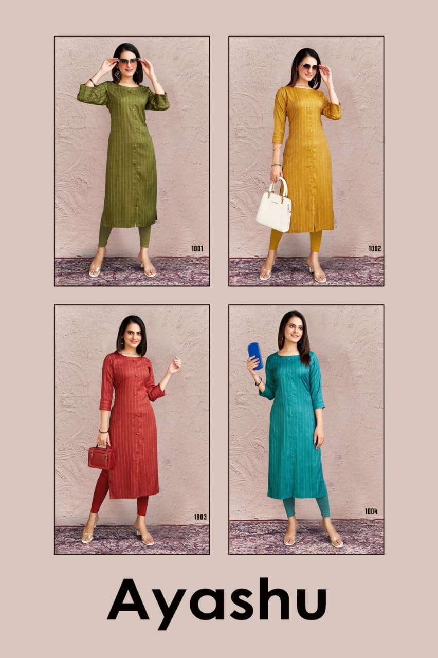 AYASHU Viscose Rayon Kurti Wholesale catalog