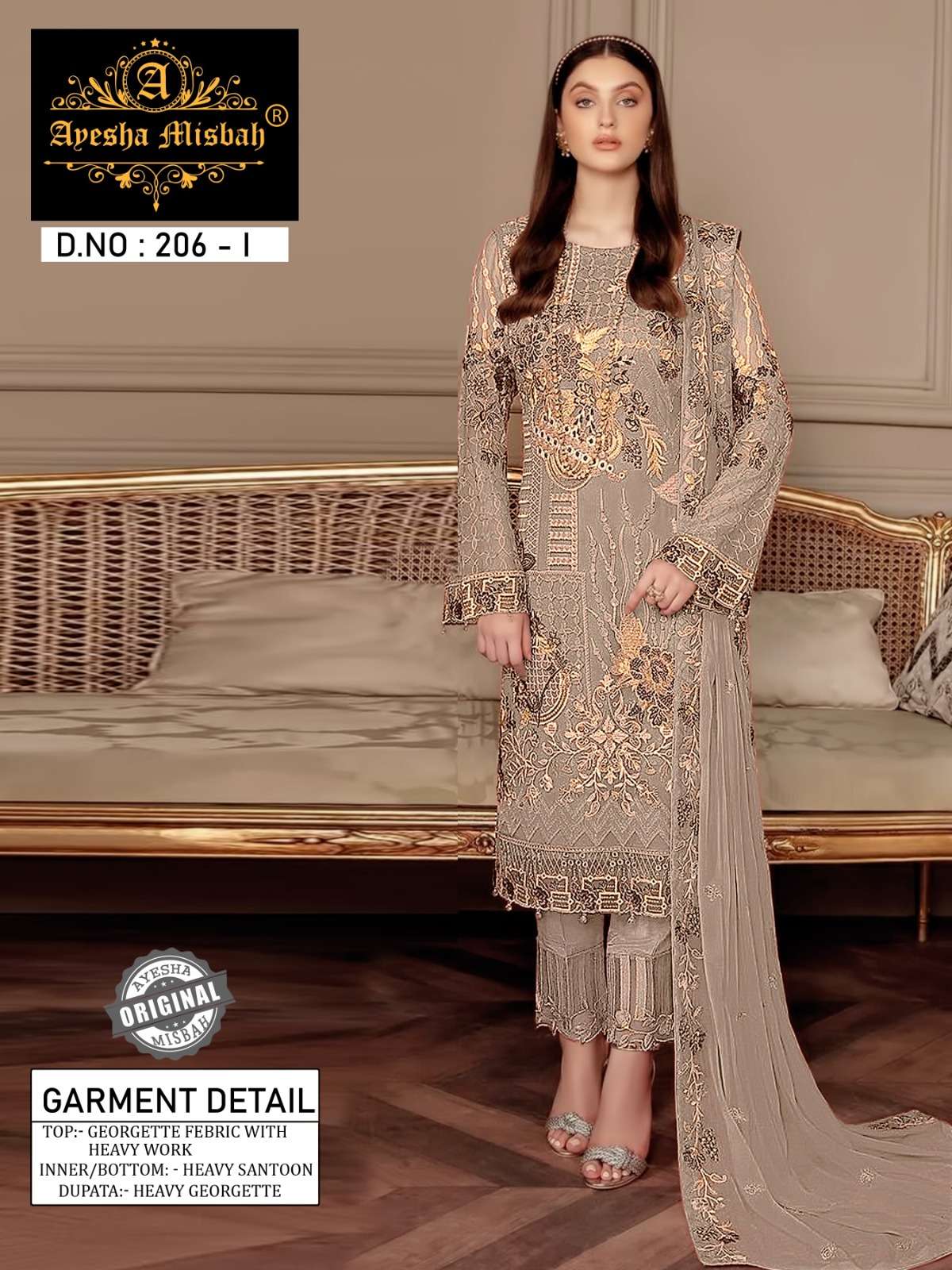 Ayesha Misbah 206 Pakistani Suit Wholesale catalog